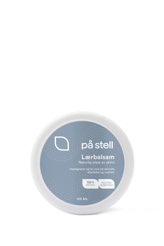 Lærbalsam med naturlige ingredienser til glatt skinn.