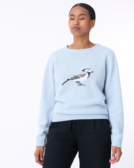 Genser i ull av høy kvalitet med linerlemotiv