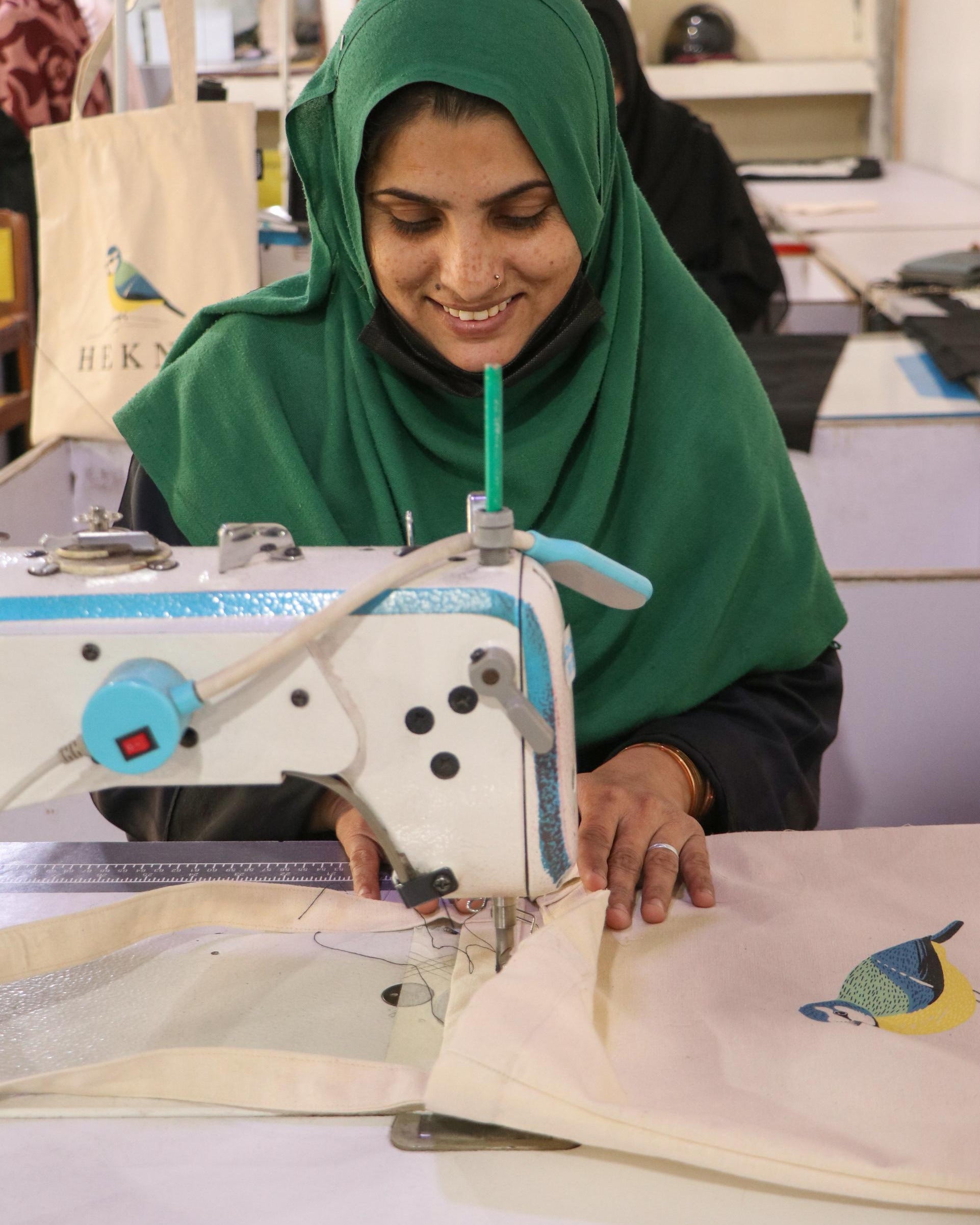 Etisk produsert handlenett i bomull.