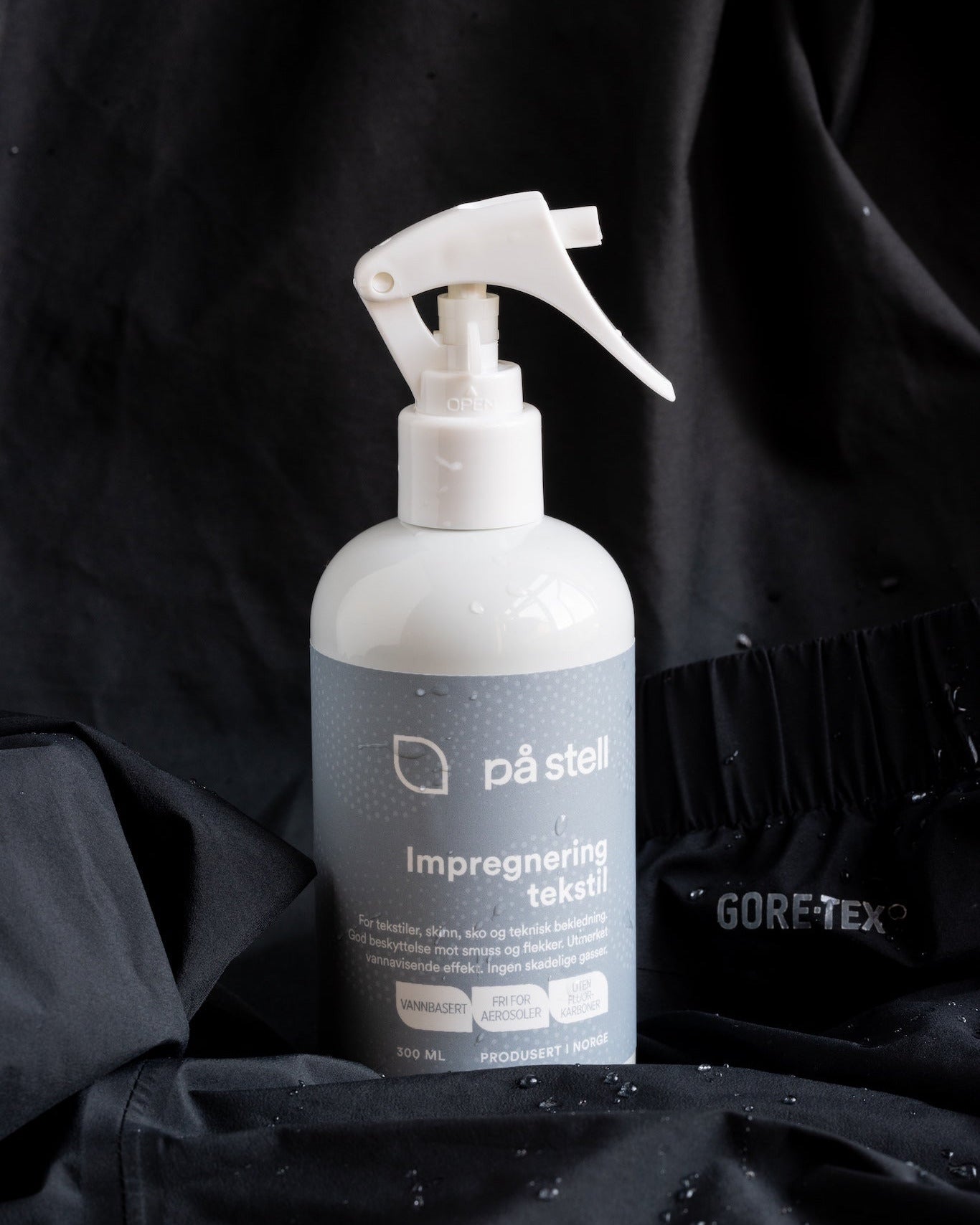 Miljøvennlig og trygg impregnering uten fluorkarboner (PFAS).