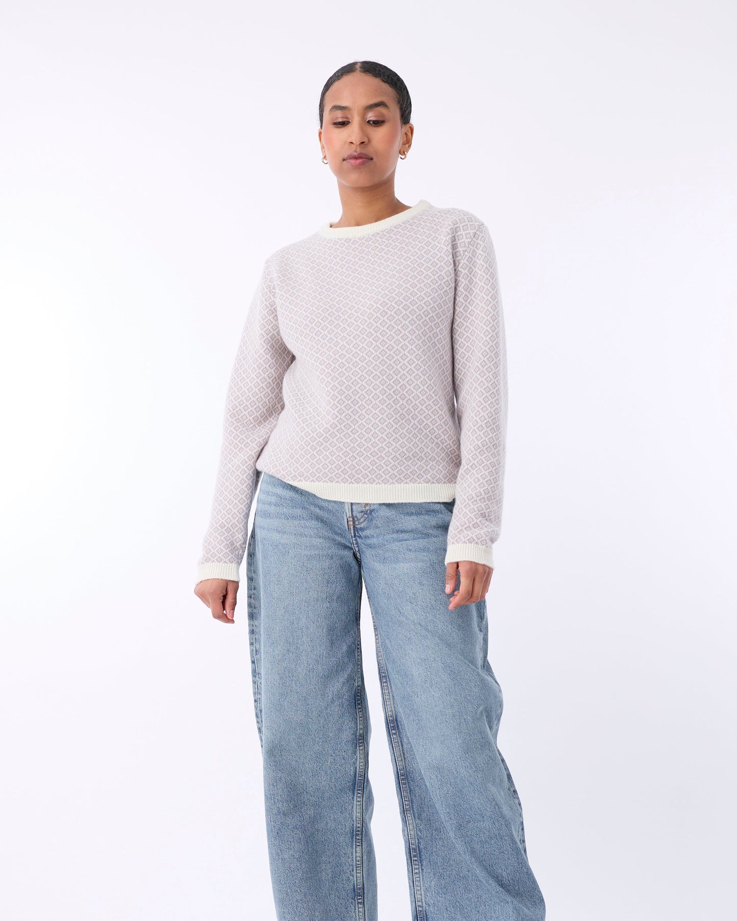 Oversized genser i lilla